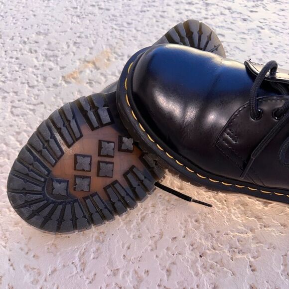 Dr. Martens 1461 Quad Platform Oxfords Black Smooth Leather NEW - Picture 3 of 8